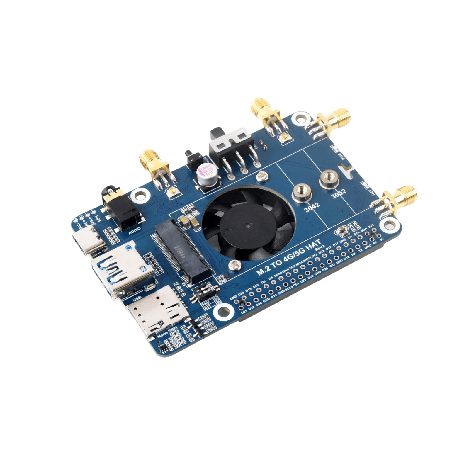 Waveshare SIM7600G-H M.2 4G HAT for Raspberry Pi LTE, LTE CAT4 - TKINGS