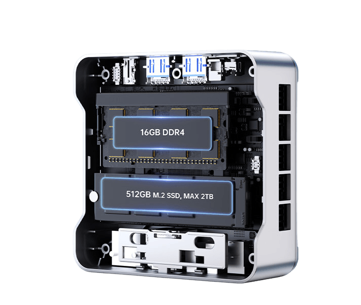 PC Alder Lake-N97 Up to 3.6GHz 4C/4T 16GB DDR4 512GB M.2 SSD - TKINGS