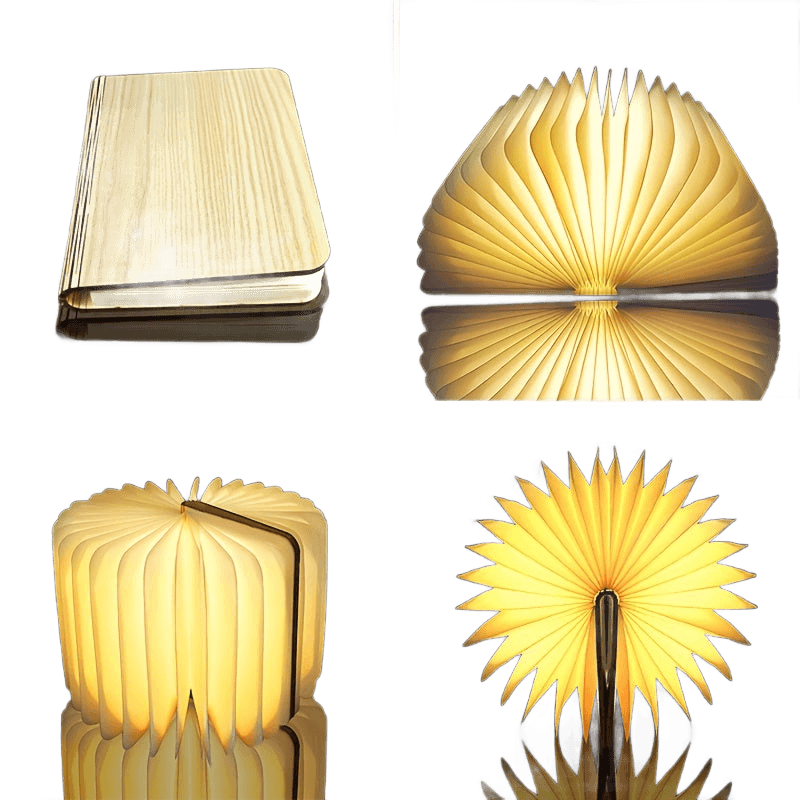 Foldable Wooden LED Desk Lamp, USB Rechargeable with Nickel Battery - TKINGS