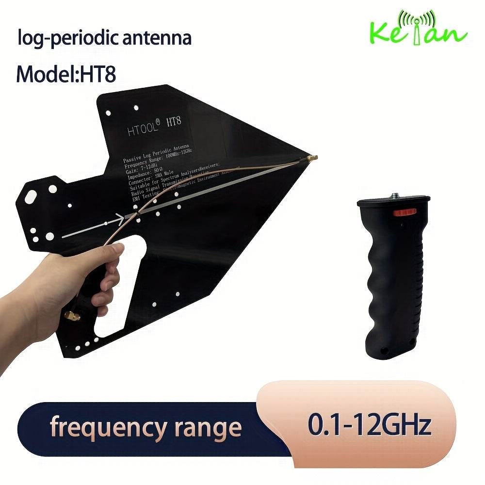 HT8 Log-Periodic Antenna 0.1-12GHz High 7-12dBi Gain 50Ω Impedance - TKINGS