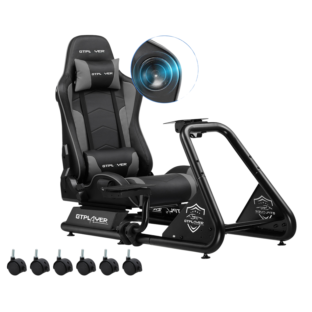 Driving Simulator, Racing Steering Wheel and Pedal Structure