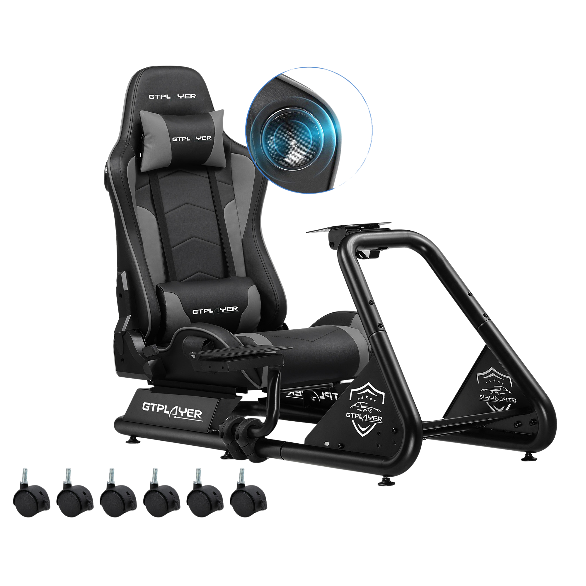Driving Simulator, Racing Steering Wheel and Pedal Structure