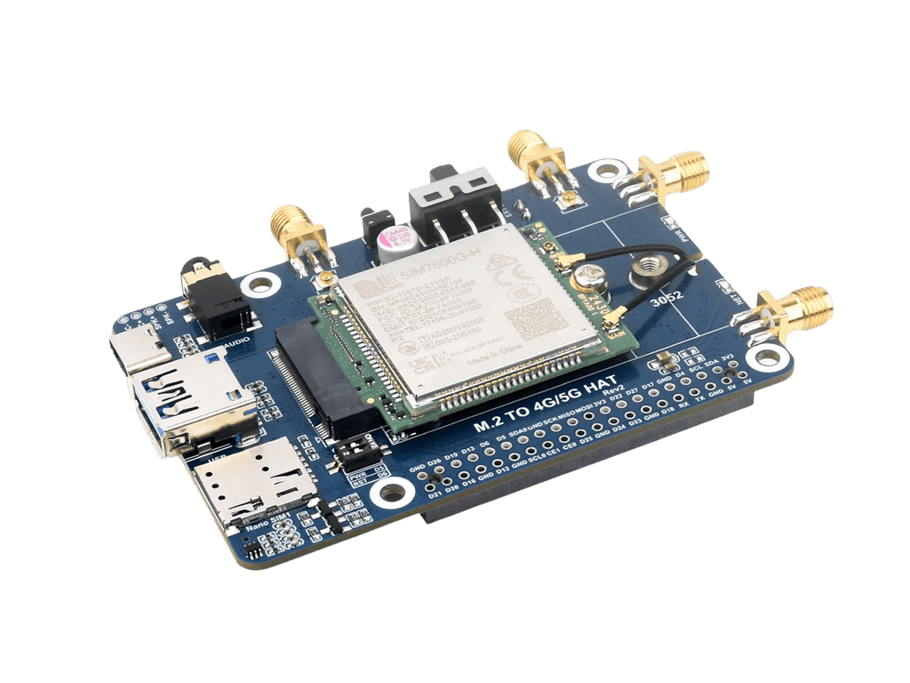 Waveshare SIM7600G-H M.2 4G HAT for Raspberry Pi LTE, LTE CAT4 - TKINGS