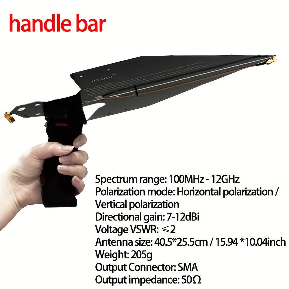 HT8 Log-Periodic Antenna 0.1-12GHz High 7-12dBi Gain 50Ω Impedance - TKINGS