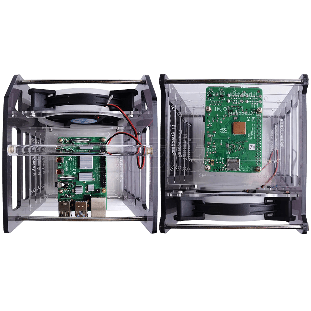 Pi Rack Tower Cluster Case Cooling Fan LED RGB - TKINGS