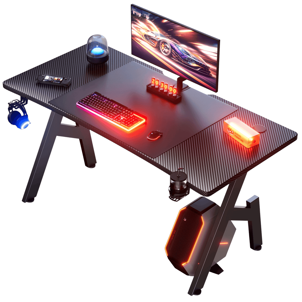 Sturdy Gaming Desk with Carbon Fiber Coating - TKINGS