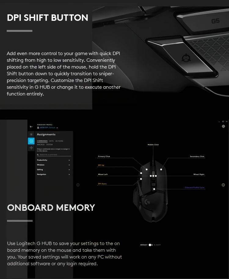 Logitech HERO High-Performance Optical Gaming Mouse - TKINGS