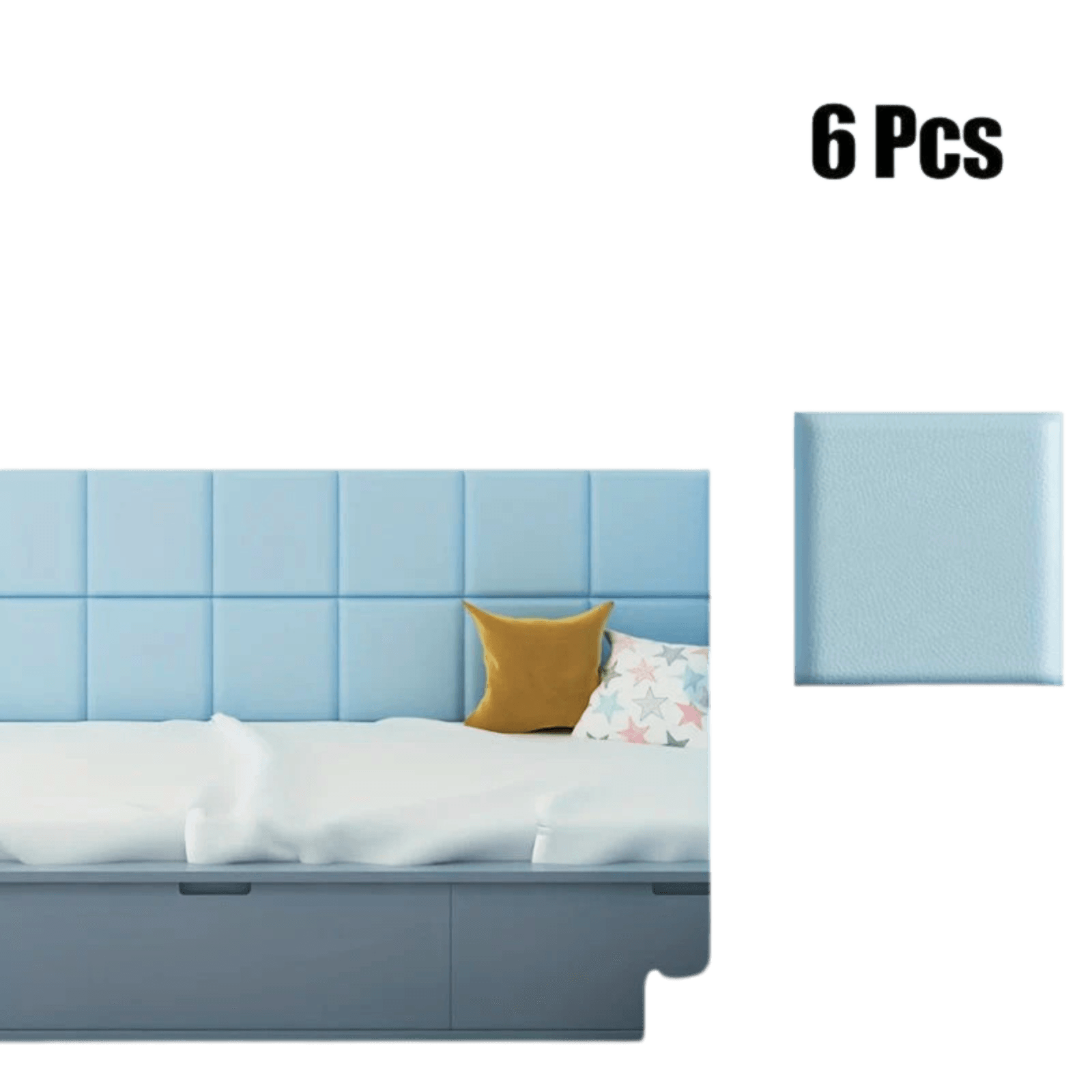 6/10pcs Premium Vinyl Wall Panels, Thickened 3D Headboard Tatami - TKINGS