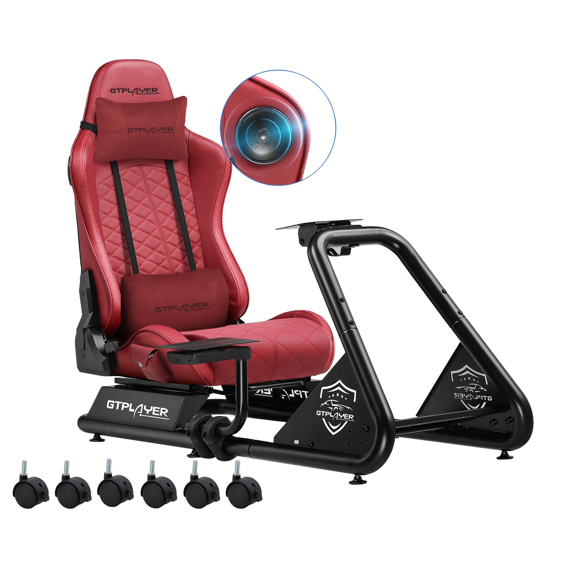 Driving Simulator, Racing Steering Wheel and Pedal Structure