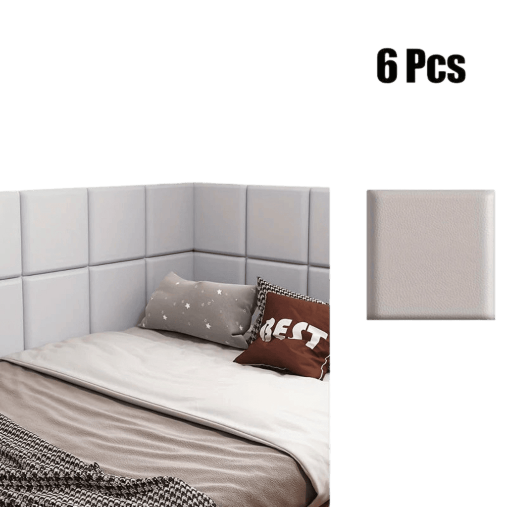 6/10pcs Premium Vinyl Wall Panels, Thickened 3D Headboard Tatami - TKINGS