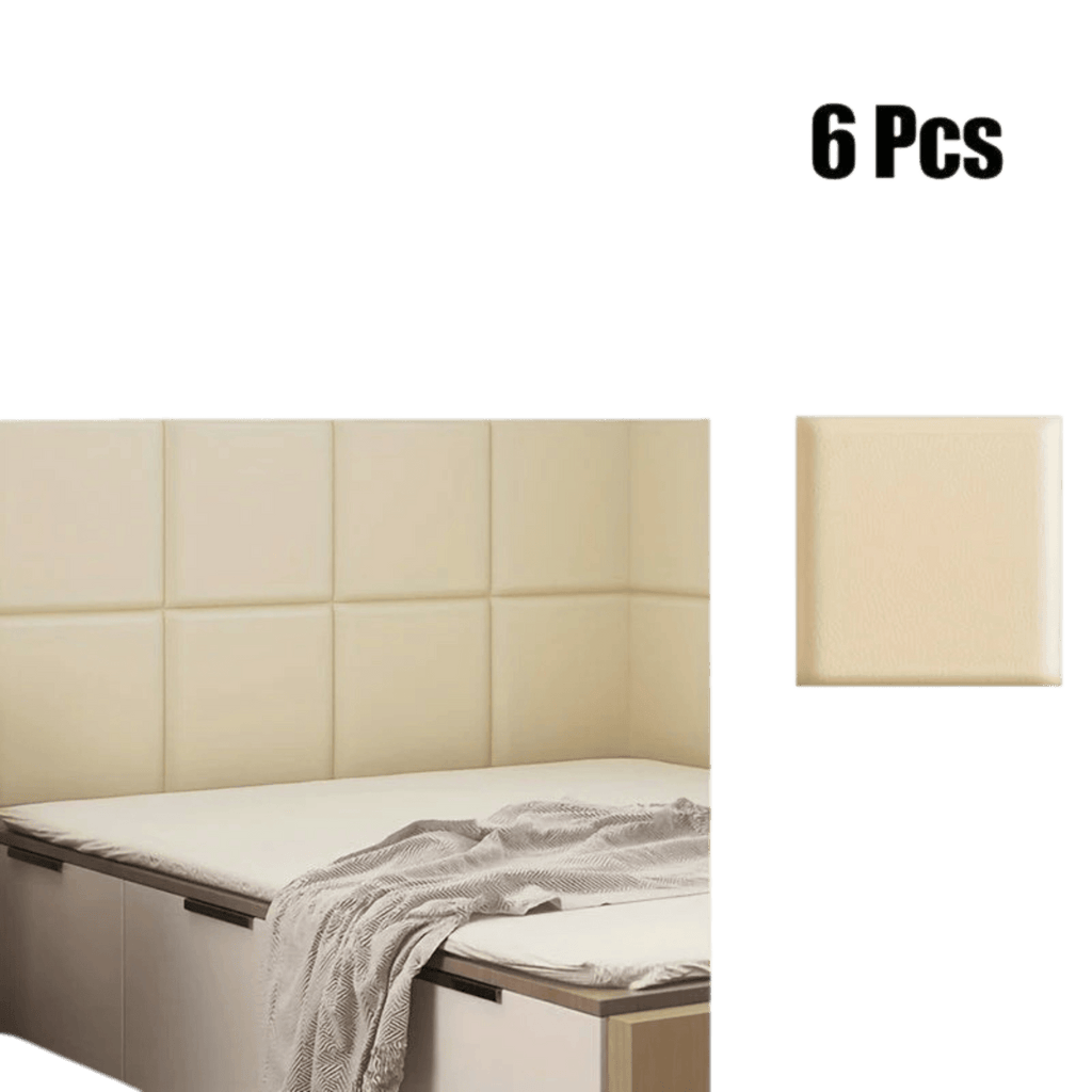 6/10pcs Premium Vinyl Wall Panels, Thickened 3D Headboard Tatami - TKINGS