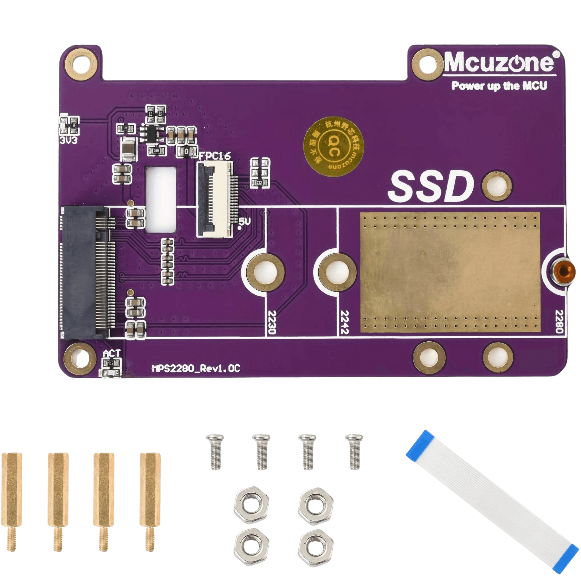 PCIe M.2 NVMe SSD Hat for Raspberry Pi 5 -Pimoroni Board with 2280/2242/2230 - TKINGS