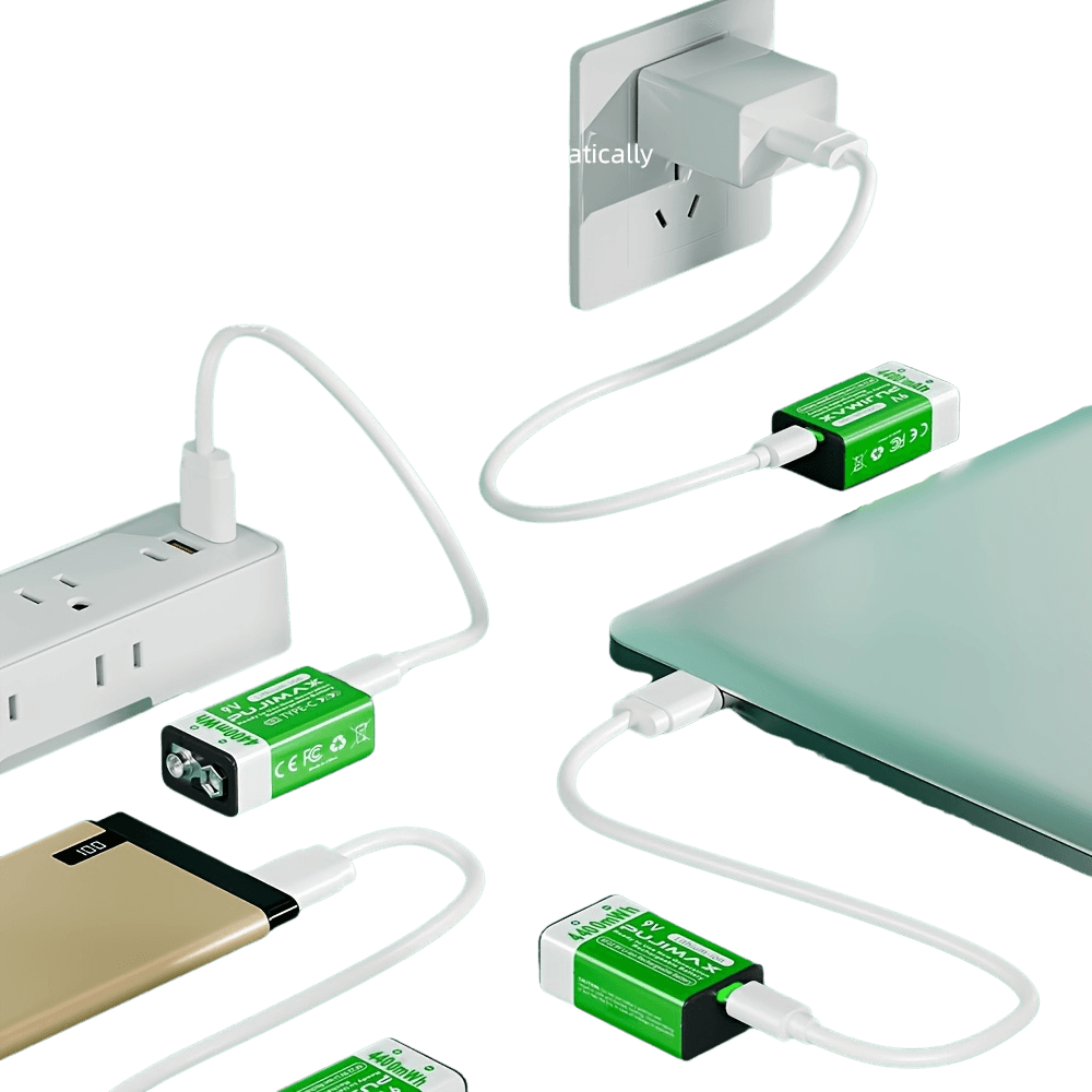 9V Rechargeable Lithium Battery with Type-C Charging Port - TKINGS