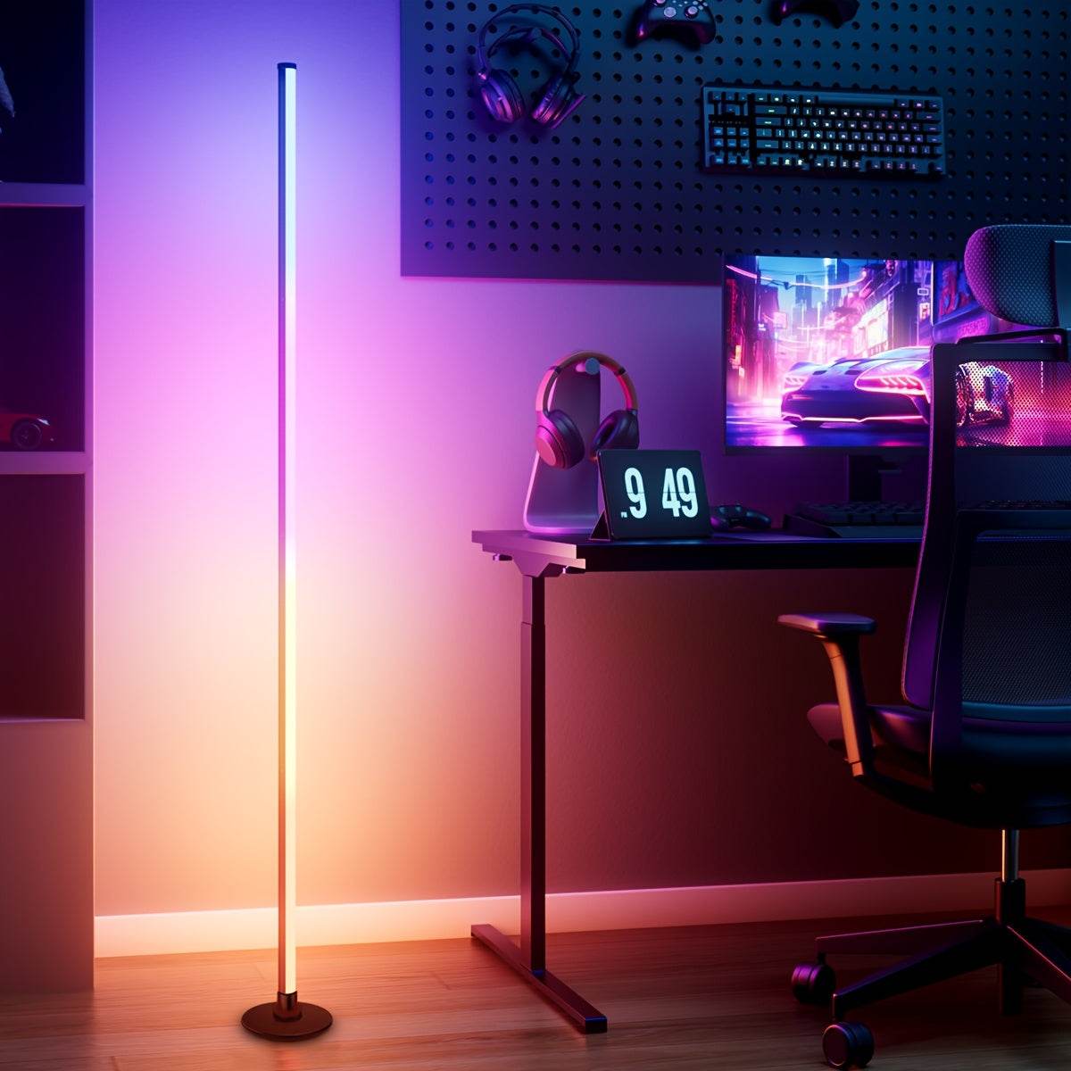 Smart LED Corner Floor Lamp 48inch RGB - TKINGS