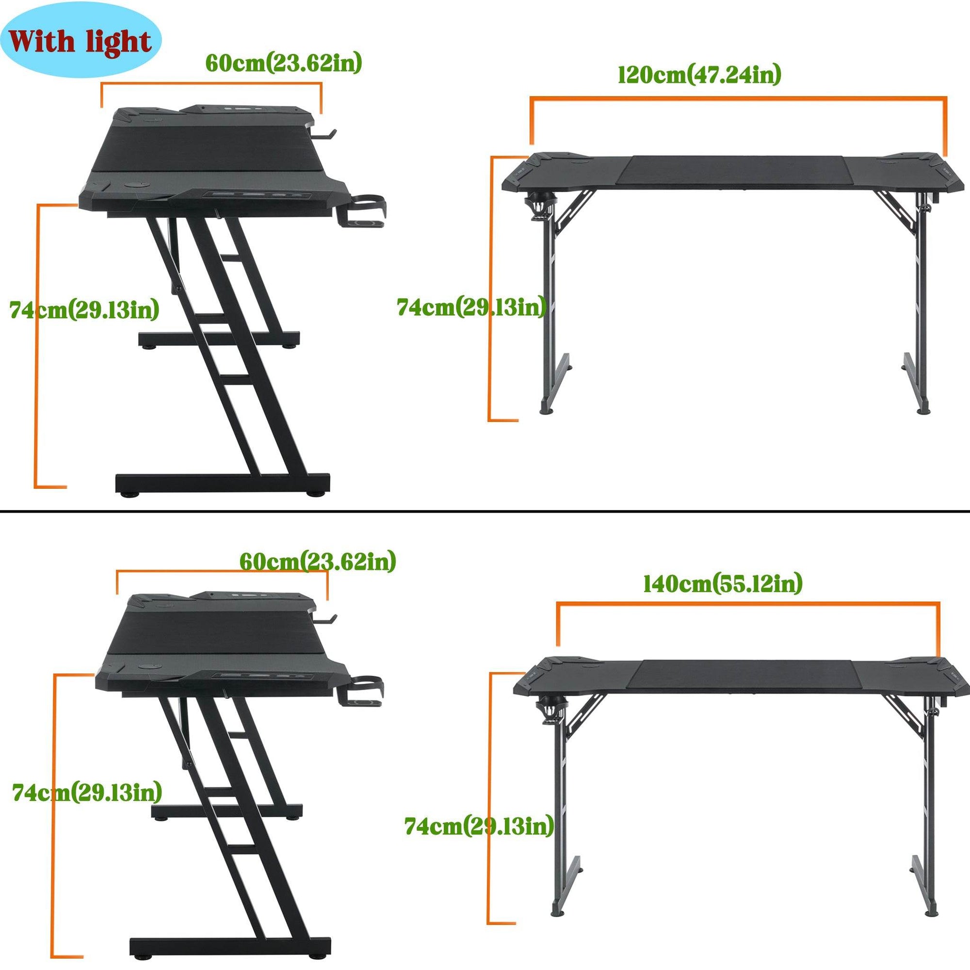Gaming Desk with Headset And Cup Holder - TKINGS