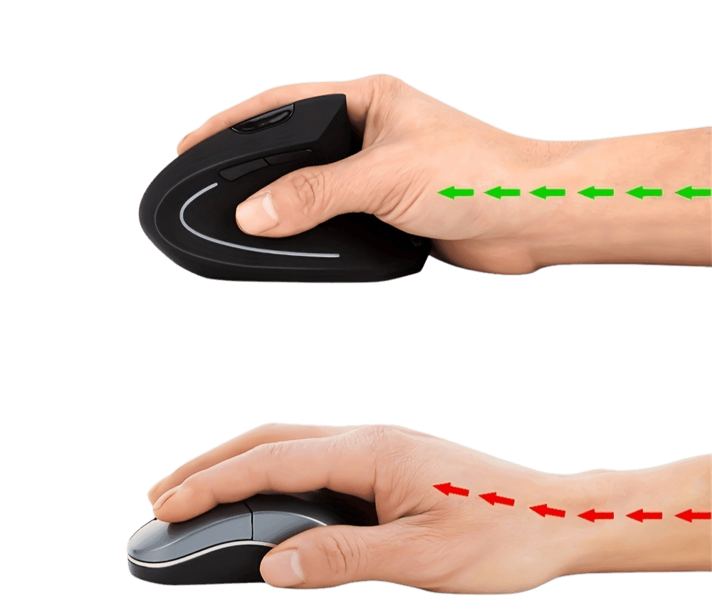 Right Hand Vertical Mouse 2.4GHz Wireless - TKINGS