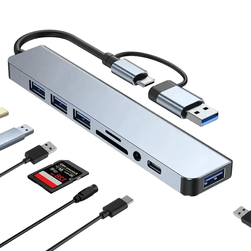 Type C Docking Station USB 2.0 Port TF SD Card Reader - TKINGS