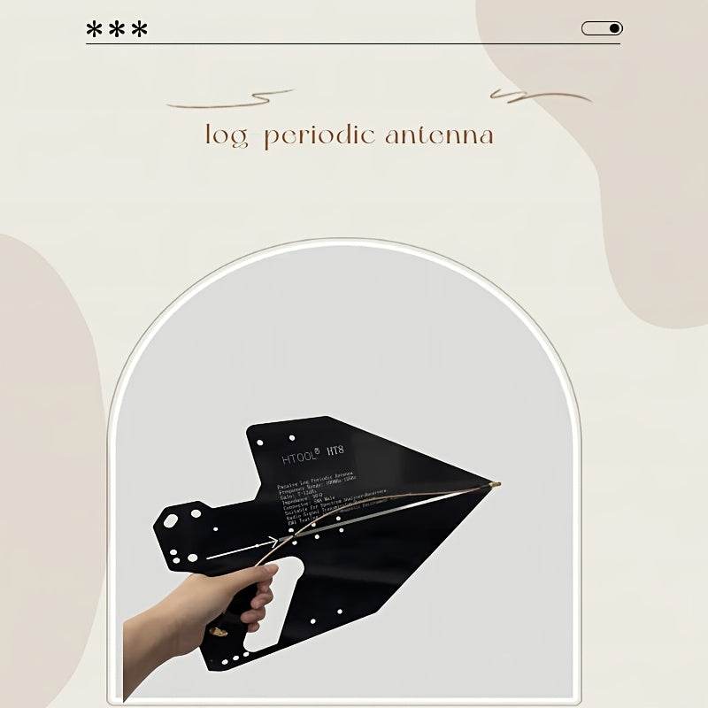 HT8 Log-Periodic Antenna 0.1-12GHz High 7-12dBi Gain 50Ω Impedance - TKINGS