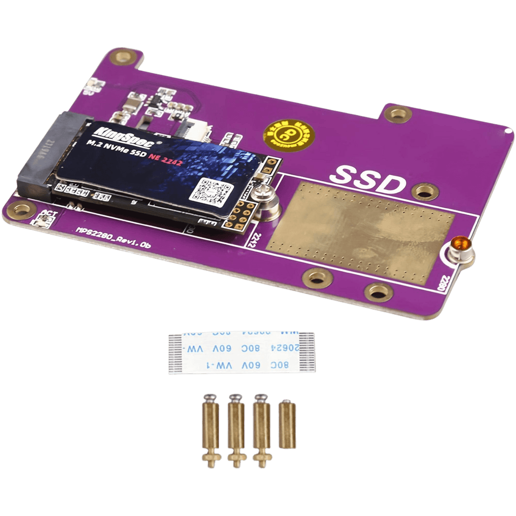 PCIe M.2 NVMe SSD Hat for Raspberry Pi 5 -Pimoroni Board with 2280/2242/2230 - TKINGS