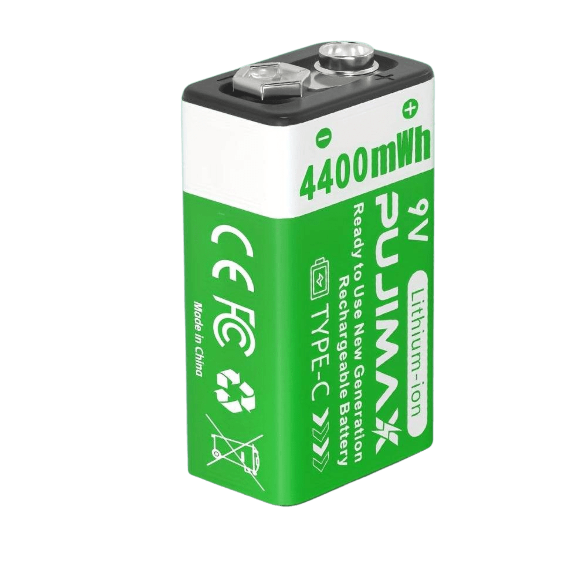 9V Rechargeable Lithium Battery with Type-C Charging Port - TKINGS