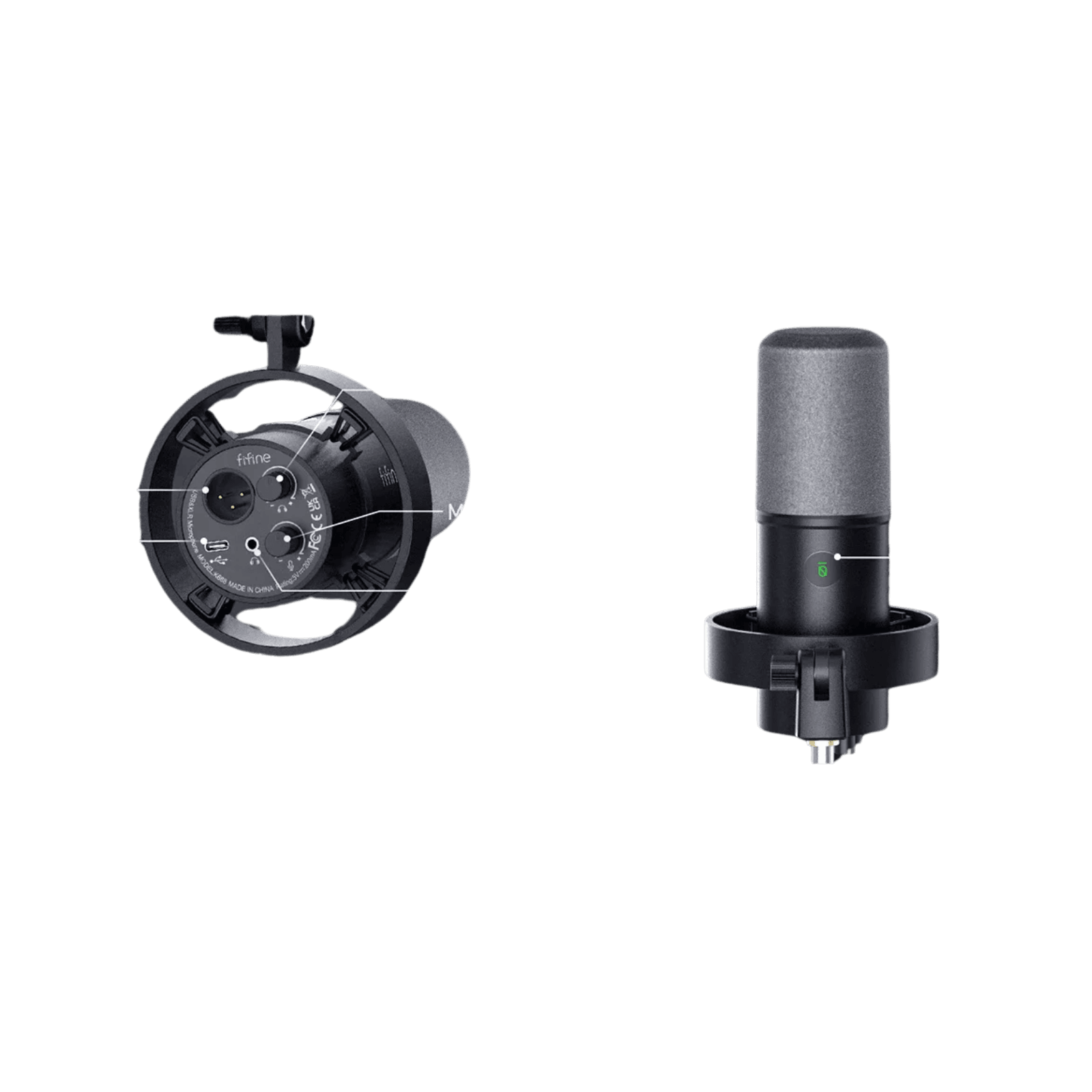 XLR Microphone with Shock Mount Touch-mute K688 - TKINGS