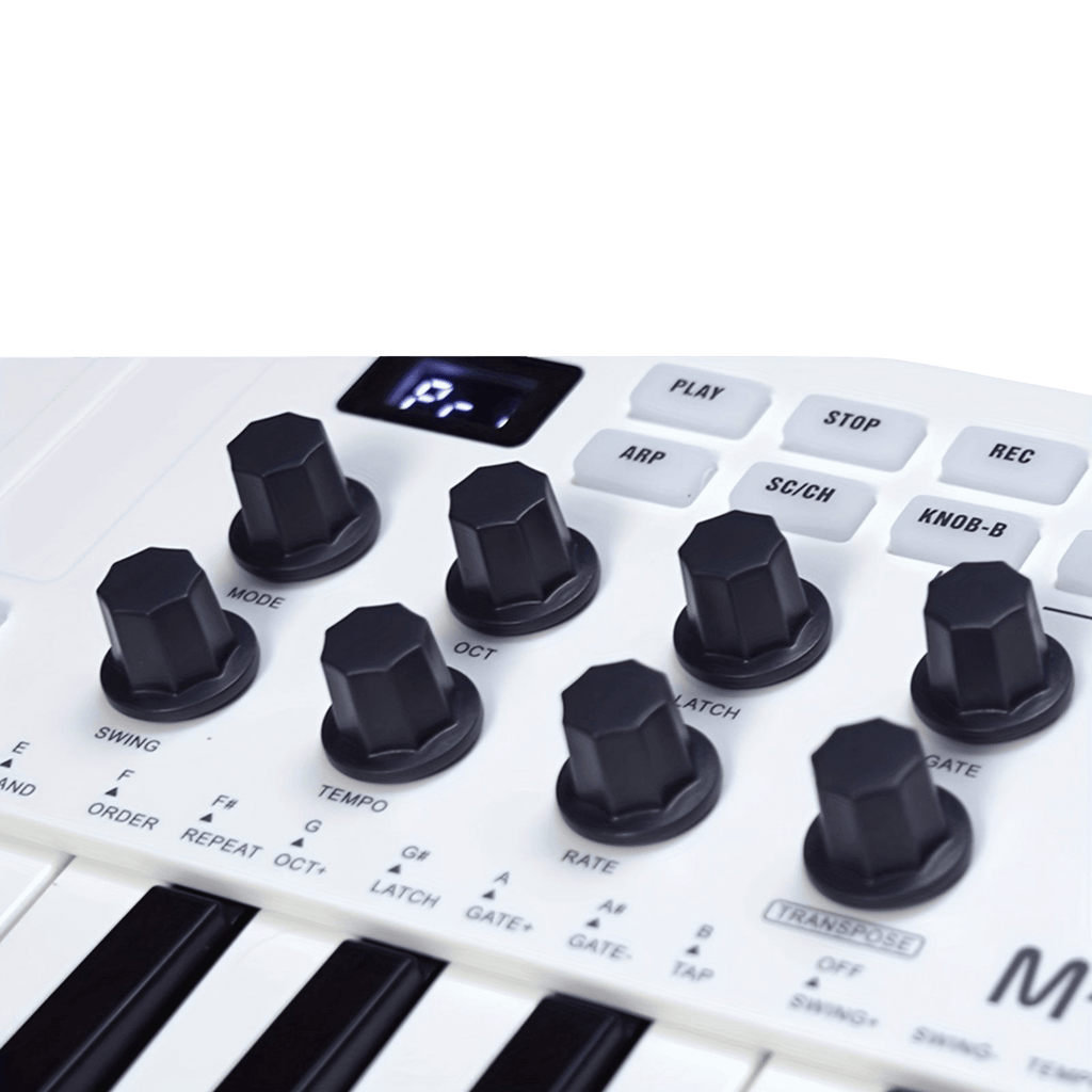 MIDI Control Keyboard Mini Portable USB Controller with 25 Velocity Keys - TKINGS