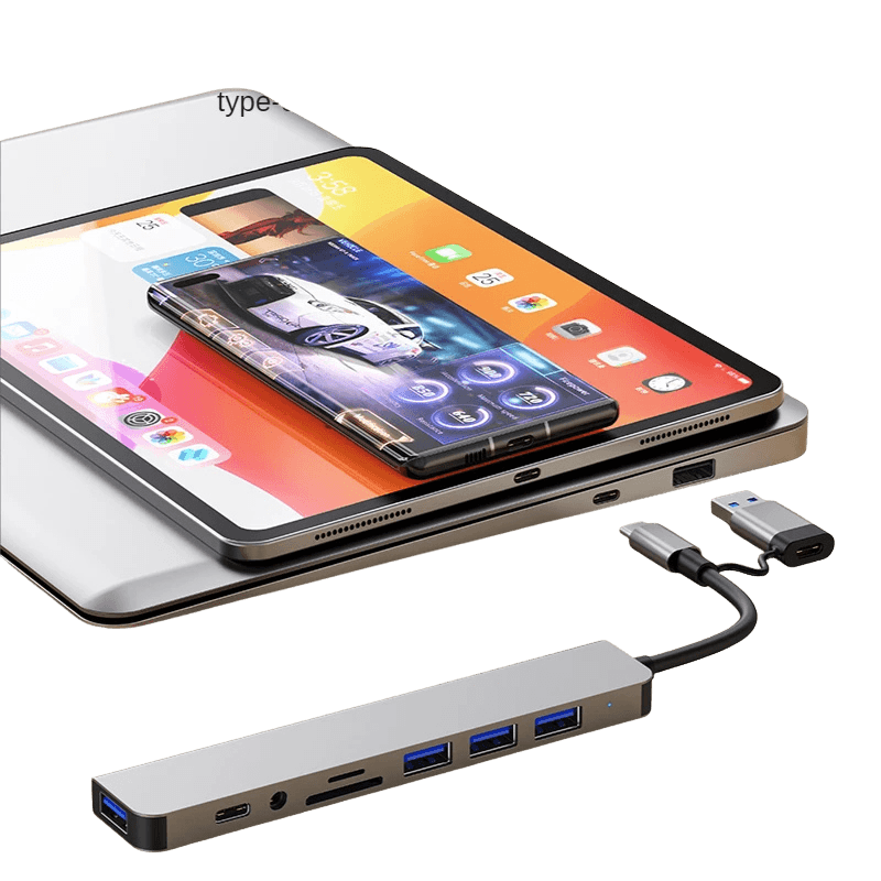 Type C Docking Station USB 2.0 Port TF SD Card Reader - TKINGS