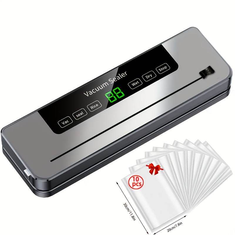 Vacuum Sealing Machine with Digital Display And 10 Bags - TKINGS