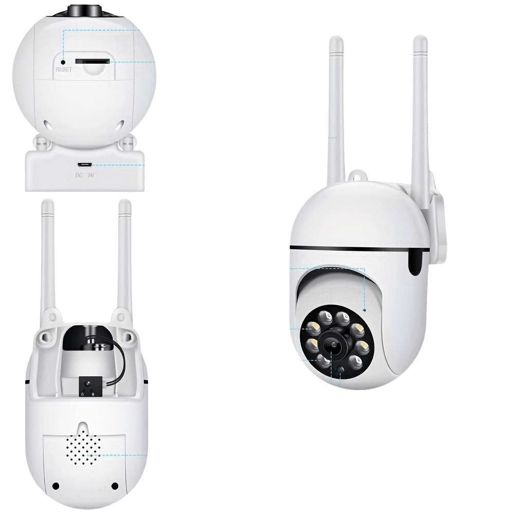 White wireless IP security camera -1080P full HD 2.4G - TKINGS