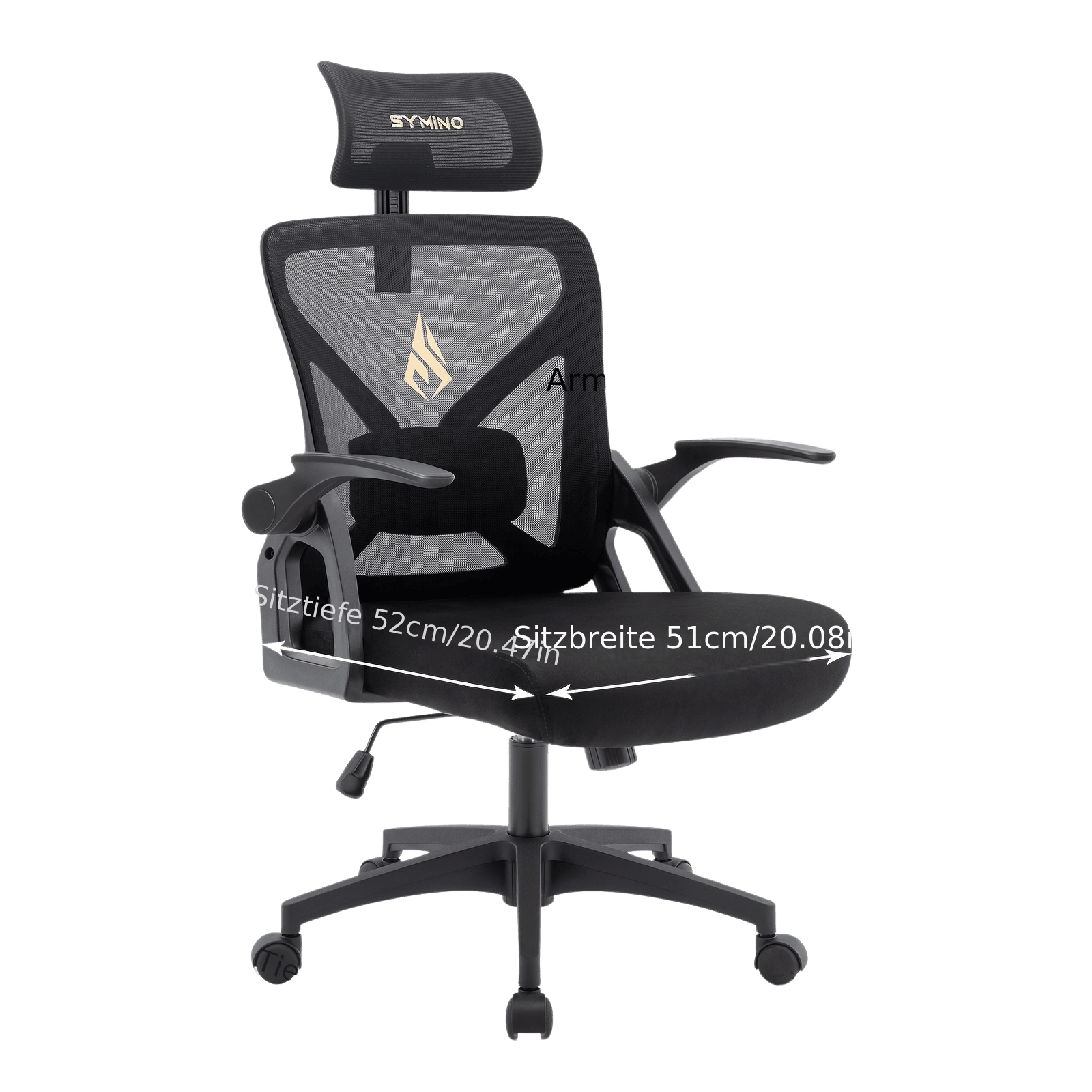 Ergonomic Office Chair with Adjustable Headrest, Armrests, Lumbar Support 150kg - TKINGS