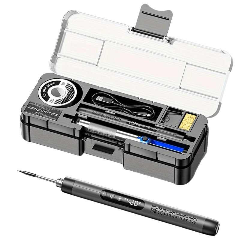 USB Rechargeable Soldering Iron with Digital Display 8W - TKINGS