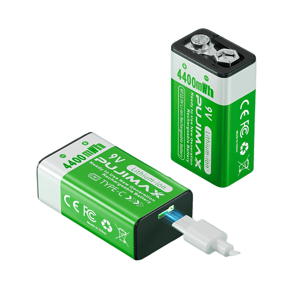 9V Rechargeable Lithium Battery with Type-C Charging Port - TKINGS