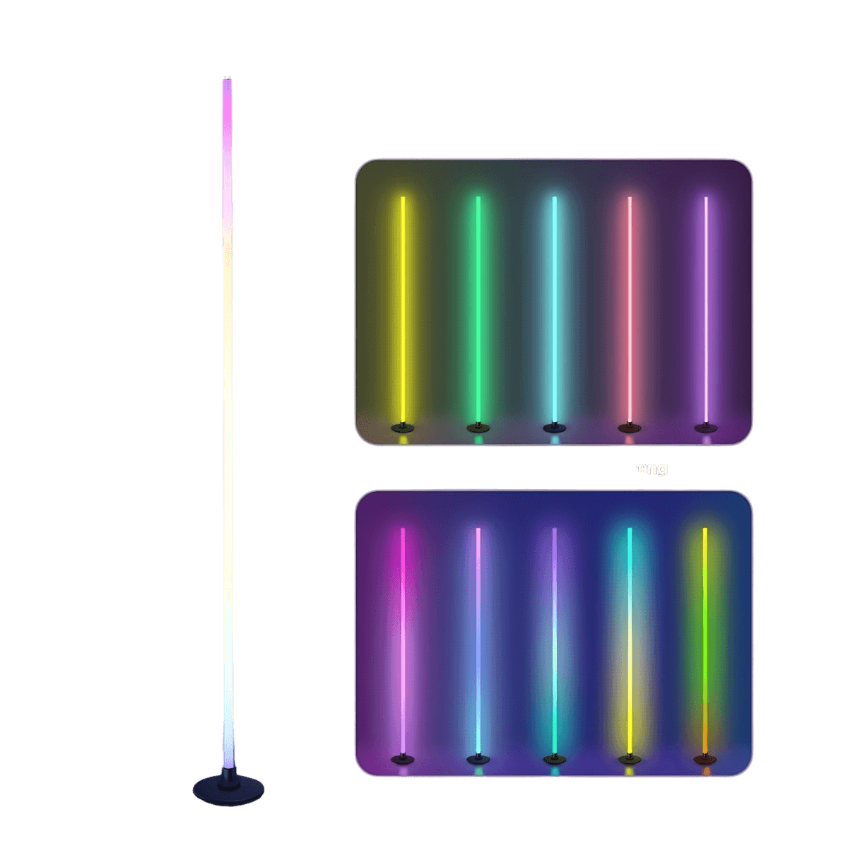 Smart LED Corner Floor Lamp 48inch RGB - TKINGS