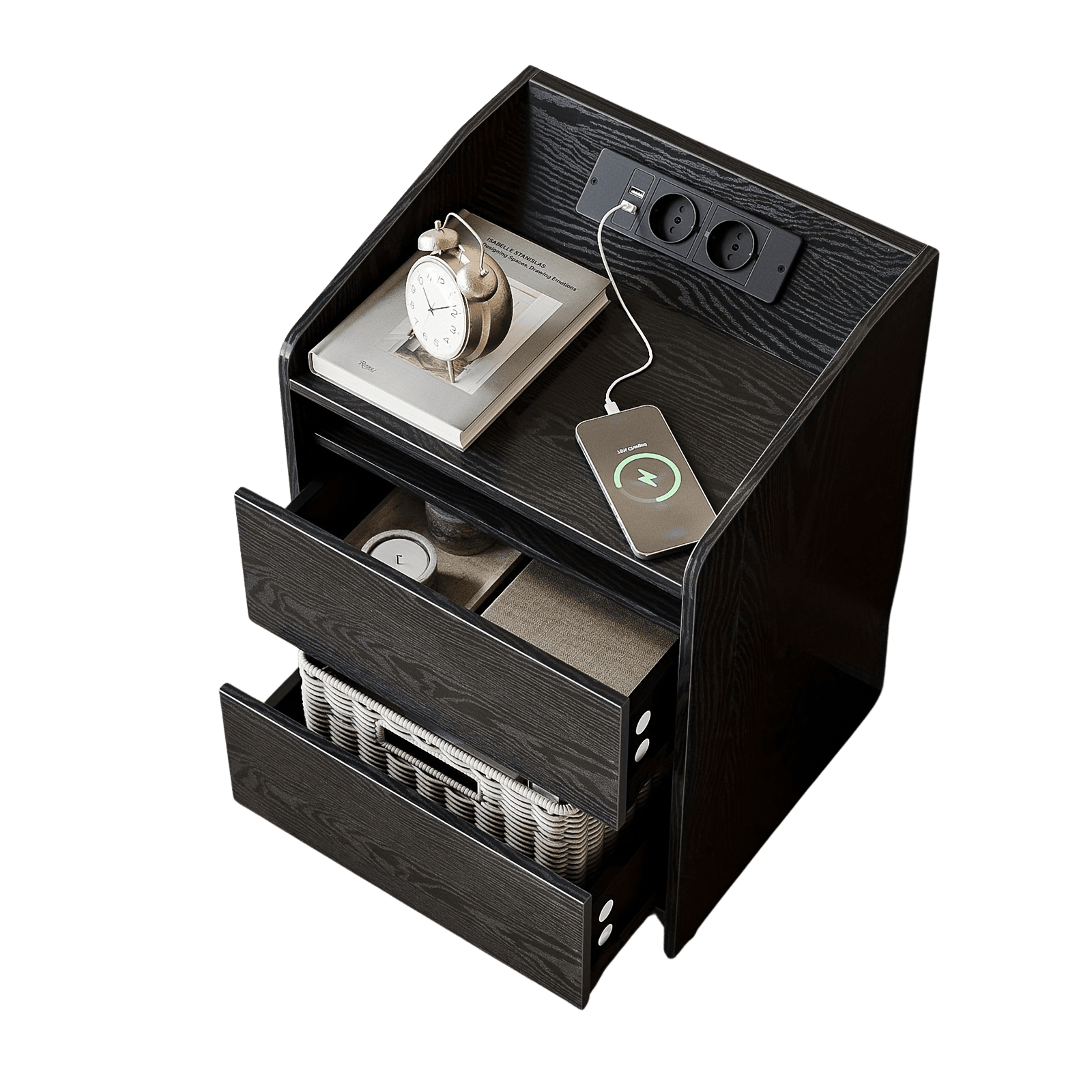Nightstand Table Stylish And Multifunctional - TKINGS