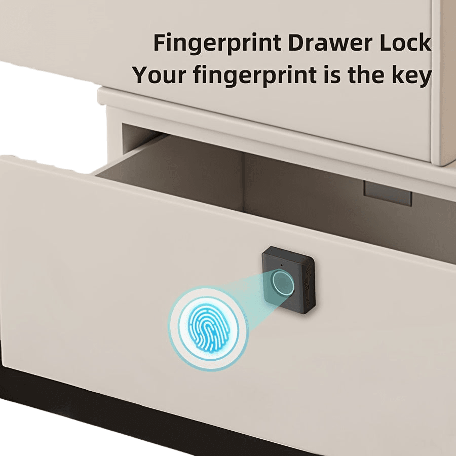 Intelligent Fingerprint Cabinet Lock, One-Button Unlocking - TKINGS
