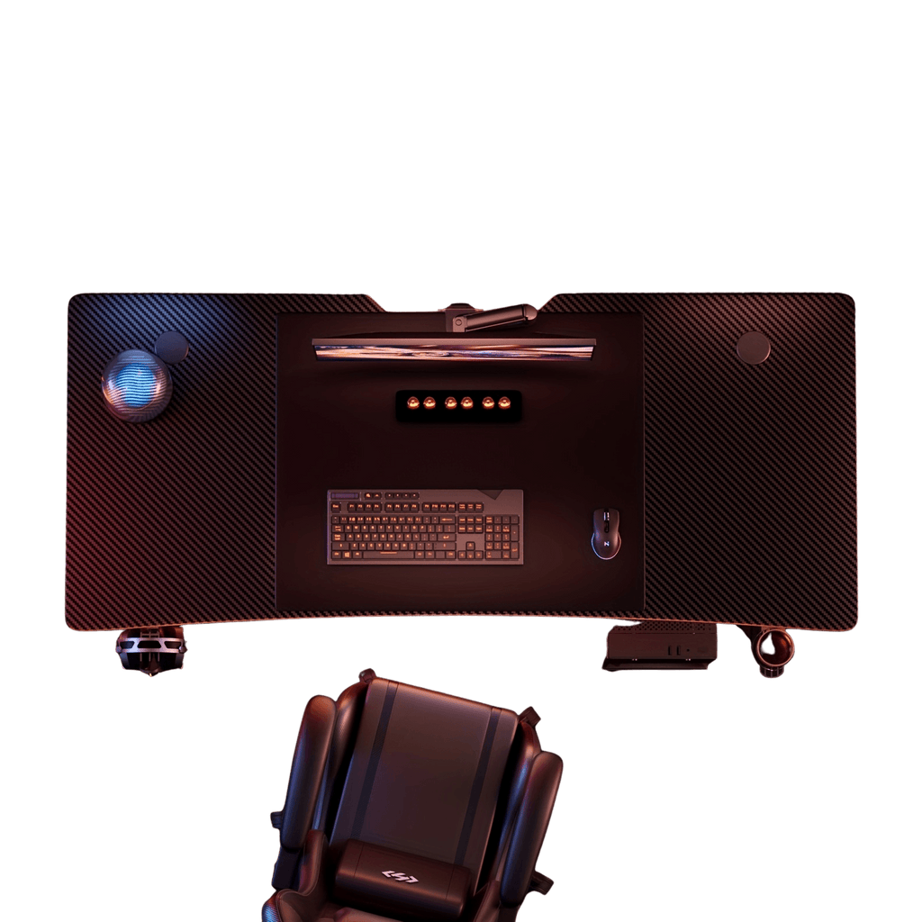 Sturdy Gaming Desk with Carbon Fiber Coating - TKINGS