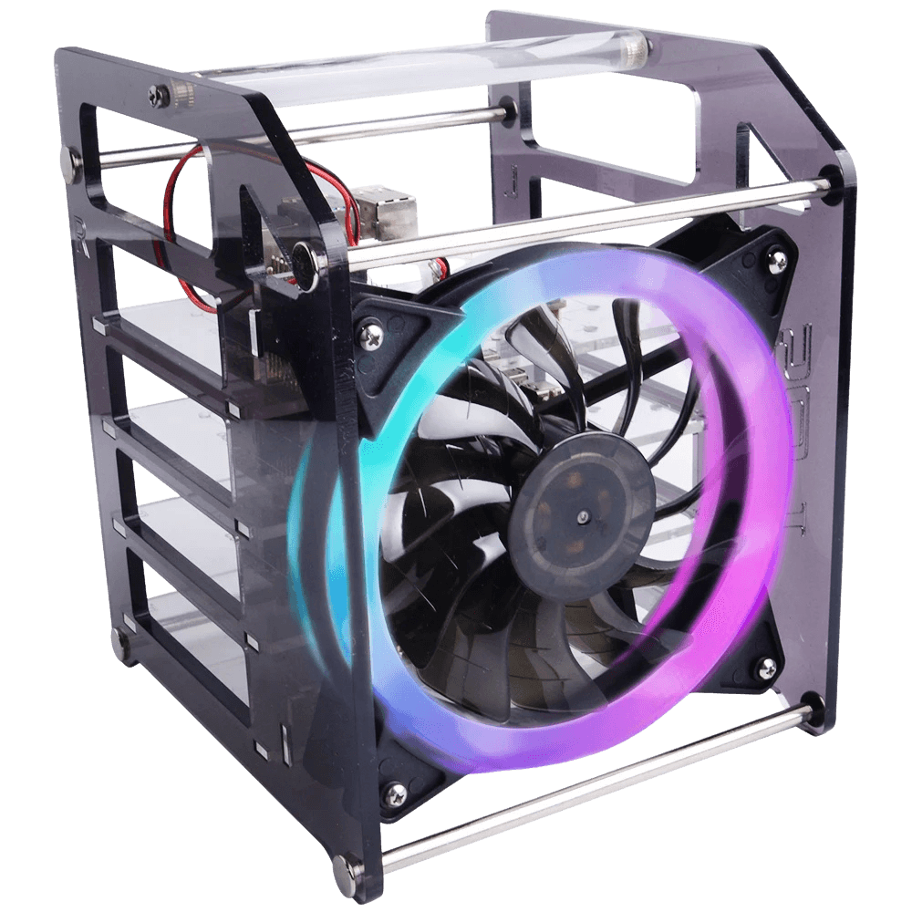 Pi Rack Tower Cluster Case Cooling Fan LED RGB - TKINGS
