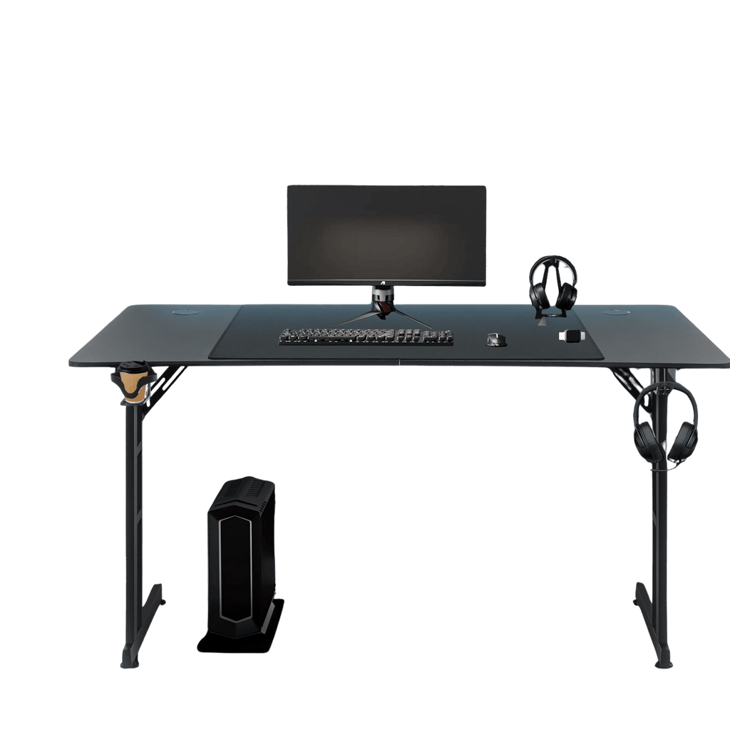 Gaming Desk with Headset And Cup Holder - TKINGS