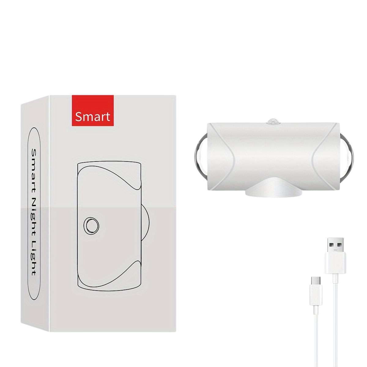 RGB Induction Sensor Night Light With USB Cable