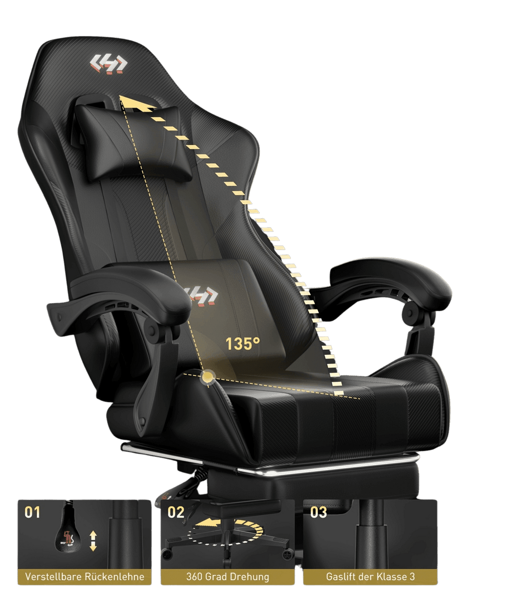 Ergonomic Gaming Chair with Pocket Spring Cushion - TKINGS