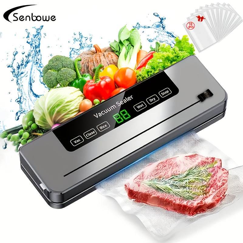 Vacuum Sealing Machine with Digital Display And 10 Bags - TKINGS