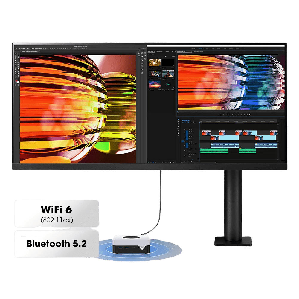 PC 12GB RAM 512GB SSD Intel N100 12th Gen WiFi 6 - TKINGS