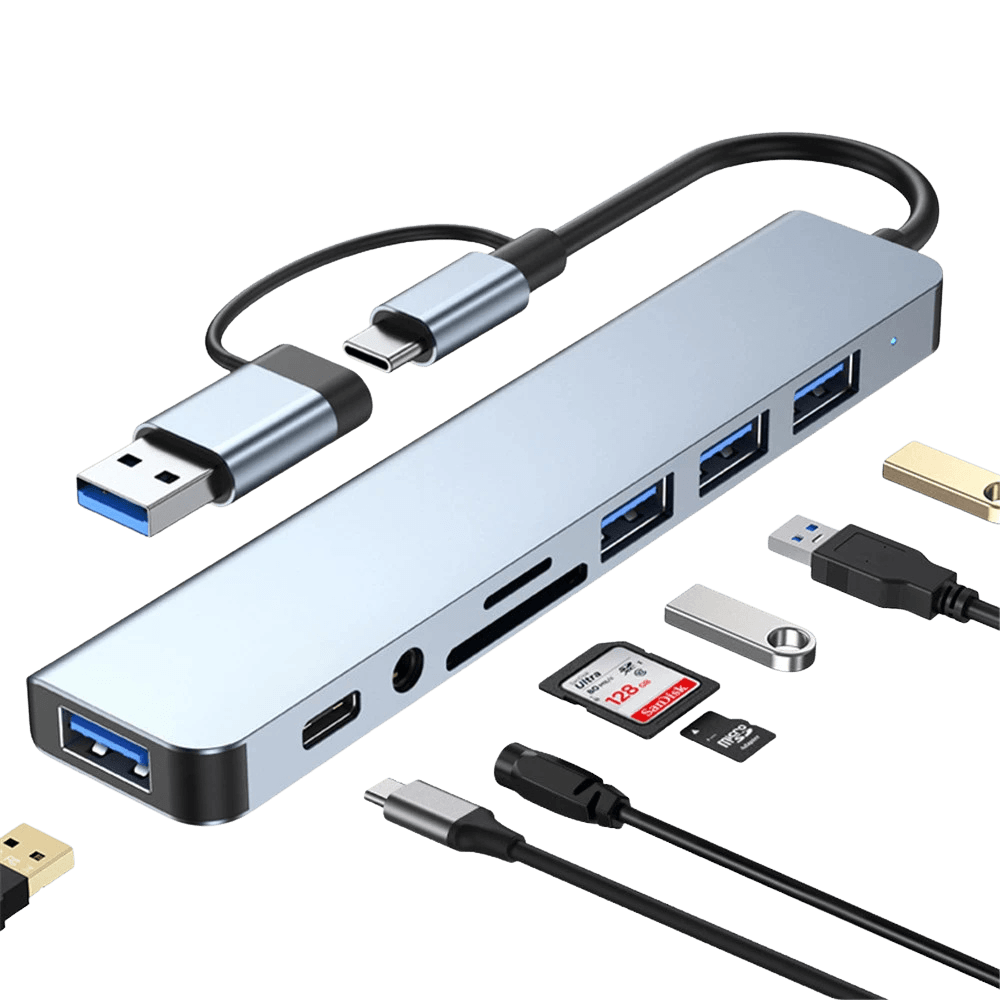Type C Docking Station USB 2.0 Port TF SD Card Reader - TKINGS