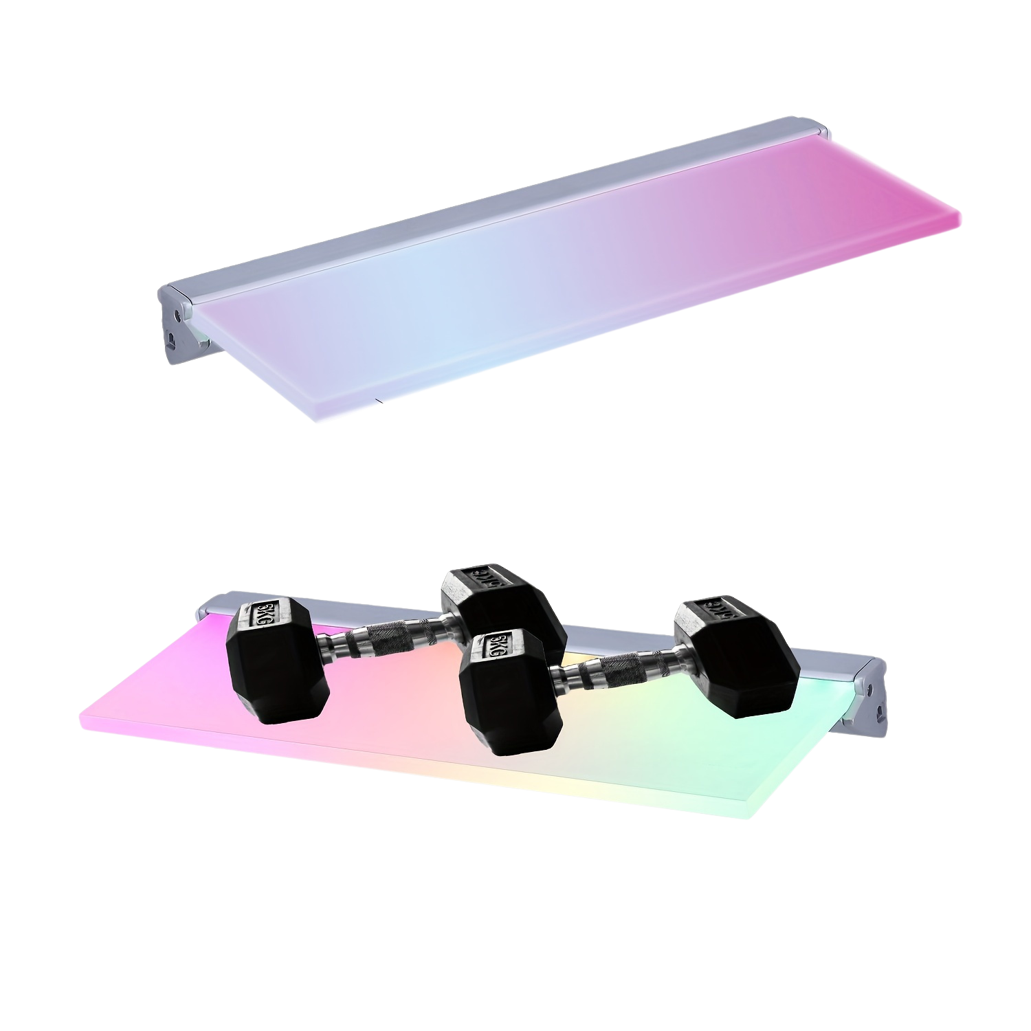 Floating Shelf with RGB AI Light, Work with App and Remote Control