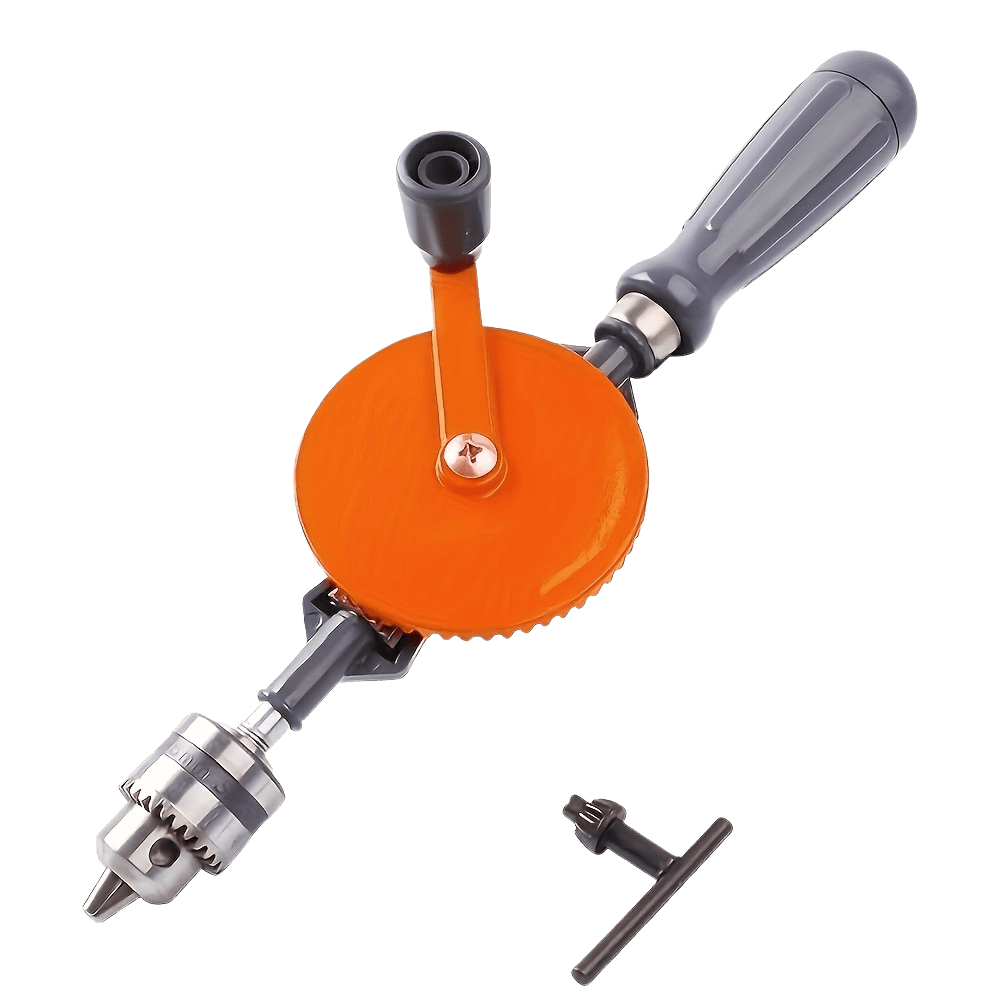 Manual Hand Drill with 1/4'' Capacity and Double Pinions - TKINGS