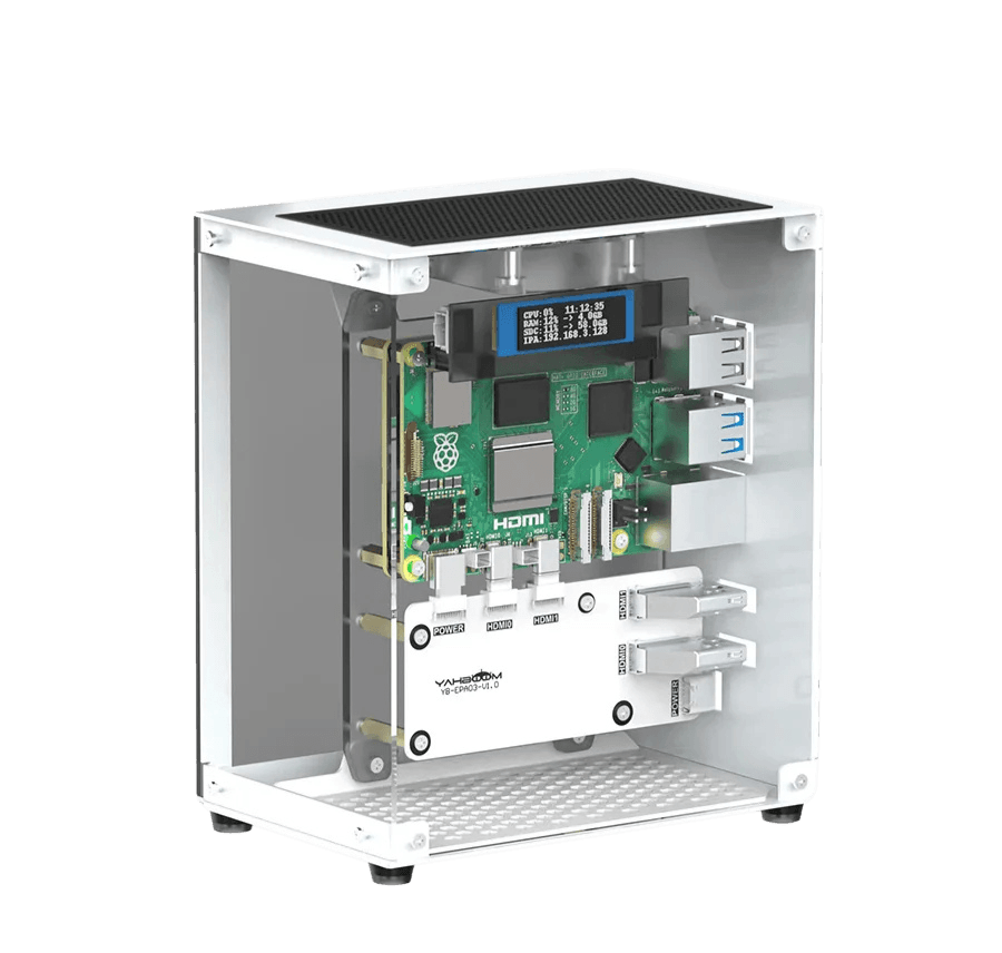 Protective Case for Raspberry Pi 5 Kit with Cooling Fan RGB - TKINGS
