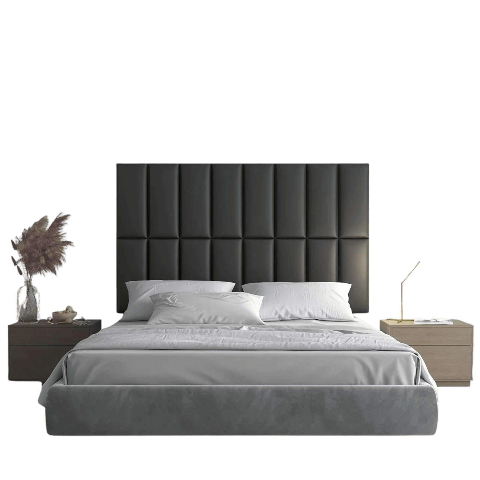 6/10pcs Premium Vinyl Wall Panels, Thickened 3D Headboard Tatami - TKINGS