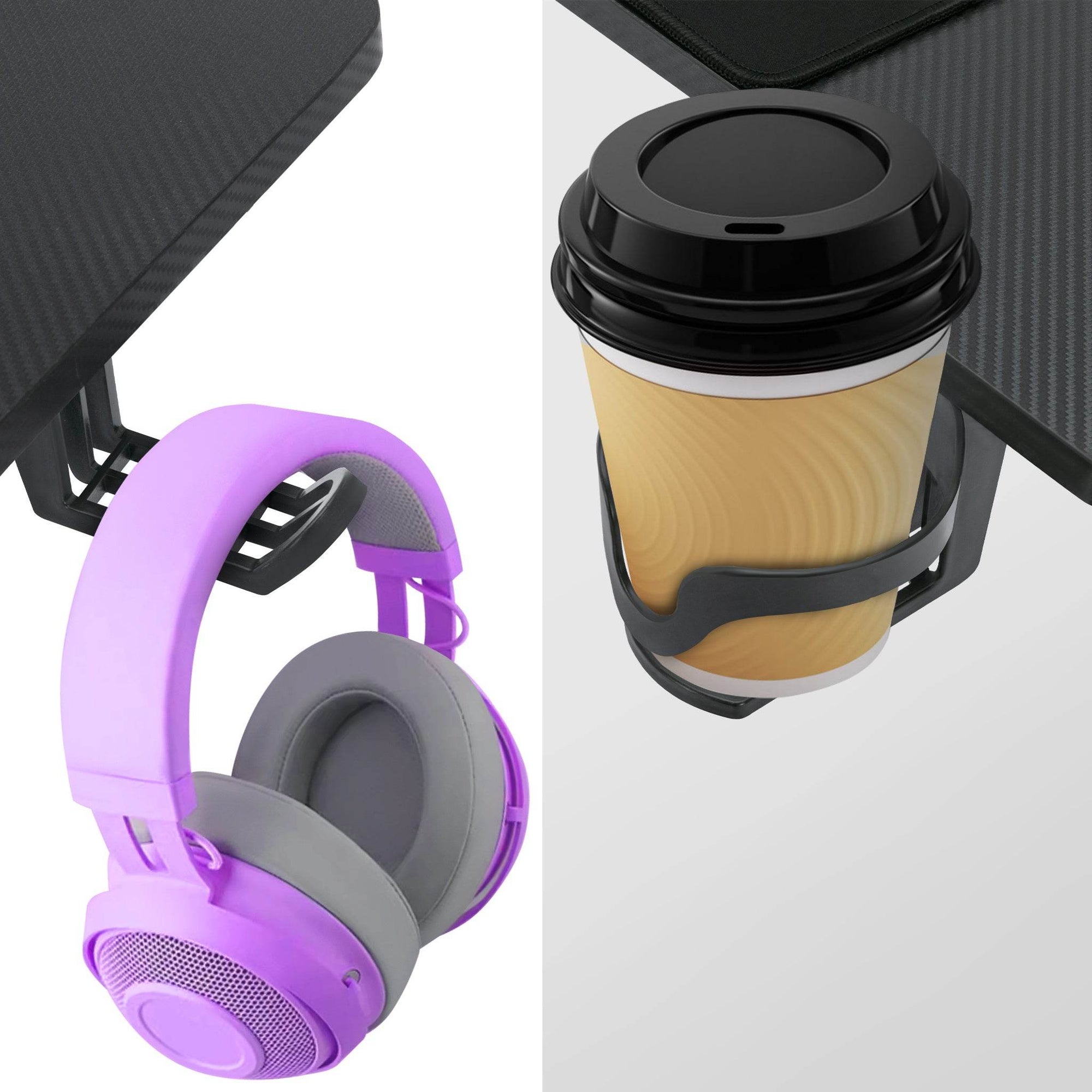 Gaming Desk with Headset And Cup Holder - TKINGS