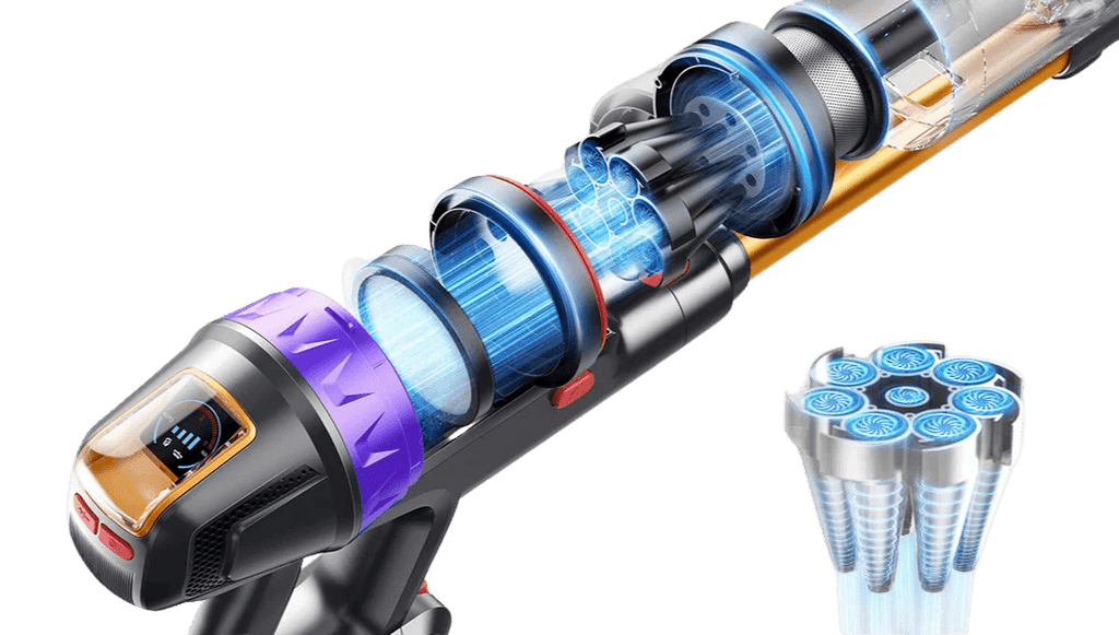 600W 65KPA Suction Power Cordless Vacuum Cleaner Handheld Smart - TKINGS