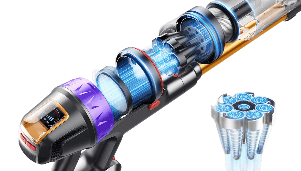 600W 65KPA Suction Power Cordless Vacuum Cleaner Handheld Smart - TKINGS